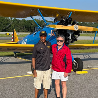 Rick Mantei Treats Inspirational Podcaster Paul Thomas to a Thrilling Flight at Falcon Field