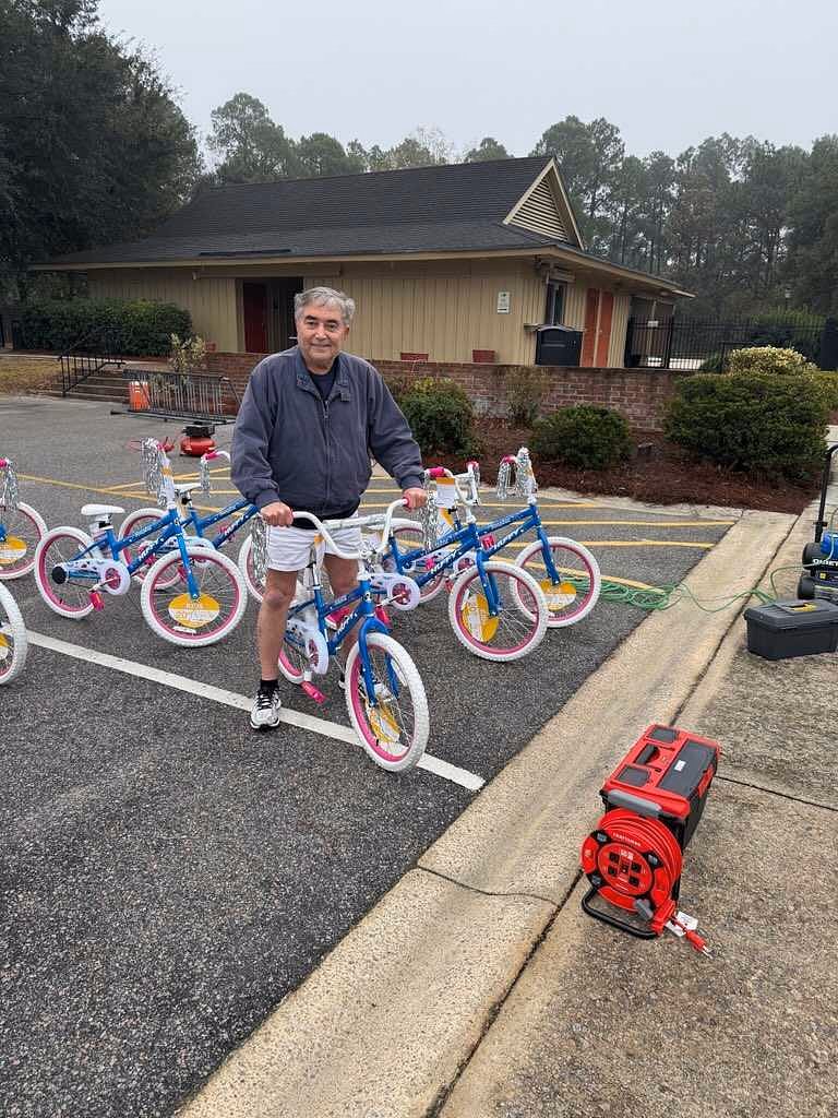 The Rick Mantei Charitable Fund Gifts Over 100 Toys & 10 Bikes To Toys For Tots